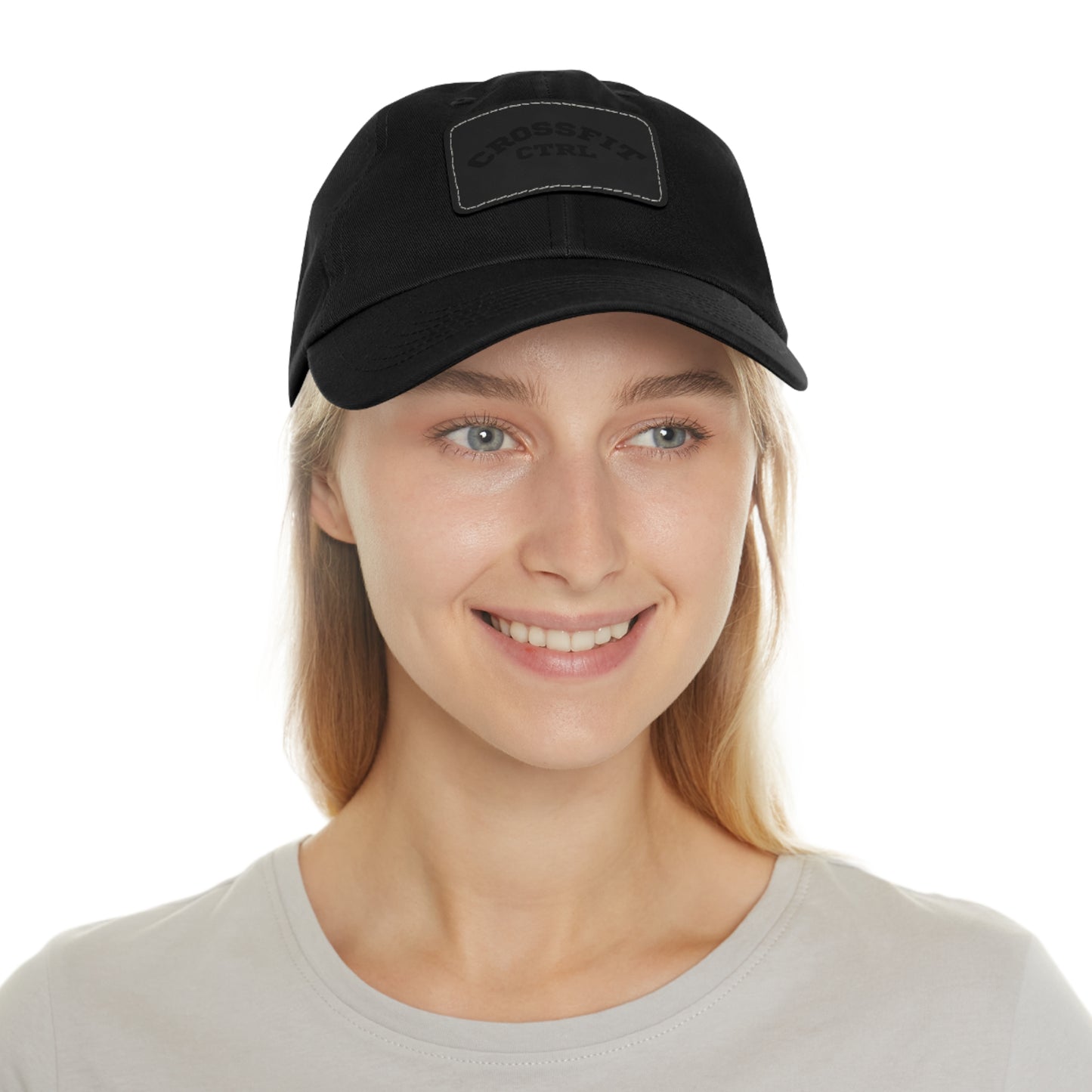 Hat with Leather Patch (Rectangle)