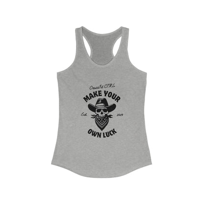 Make Your Own Luck Racerback Tank - Black Logo