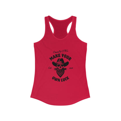 Make Your Own Luck Racerback Tank - Black Logo