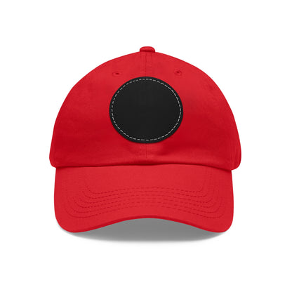 Dad Hat with Leather Patch (Round)